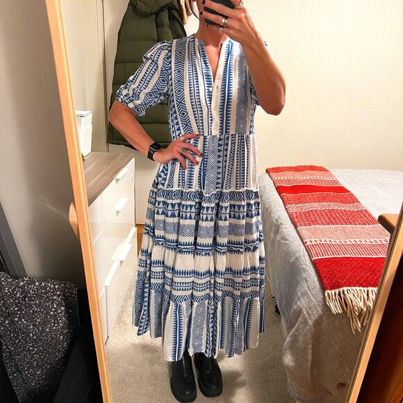 YAS Yasanine midi dress sz S - Picture 10 of 10